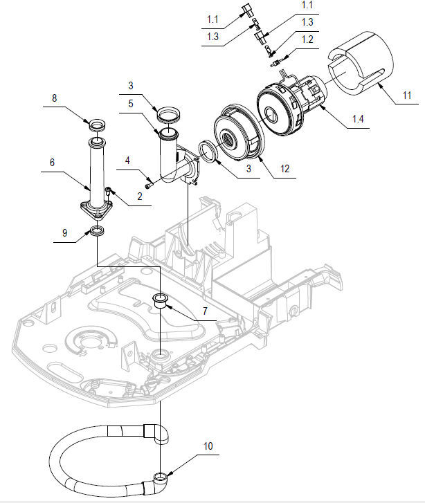 Set garnituri sistem aspirare Fimap Genie XS - imagine 2
